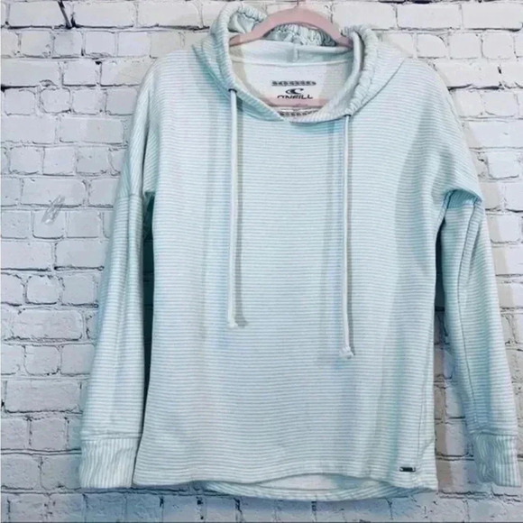 O’Neill teal and white terry sweatshirt. - Picture 2 of 6